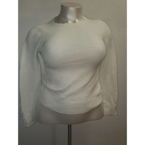 Rachel Parcell White Sweater Size S